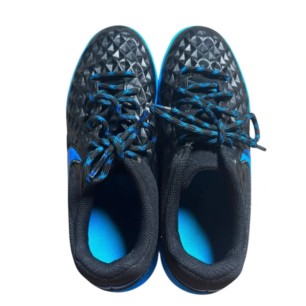 Nike Tiempo Legend 8 Club IC M 5.5 W 7 Shoes Black AT6110-004 Indoor Soccer Turf